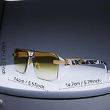Fashion Rimless Sunglasses Men Women Populare Frameless Sun Glasses Male Female Classic Small Square Summer Traveling Shades