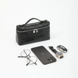 Shoulder Bag Handbag women Luxury Women's Crocodile Embossed Mobile Phone Handbag Brand New LP19 Genuine Leather Mini Small size