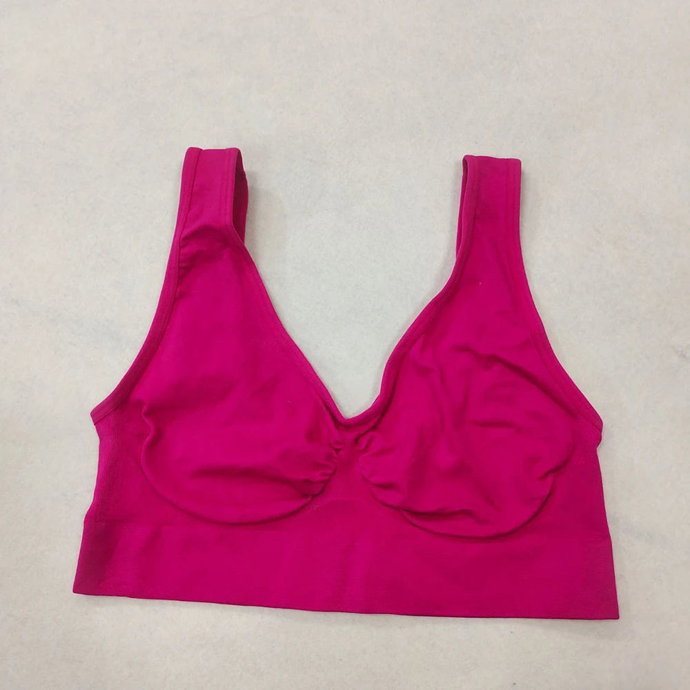 Women Sports Bra Without pad Sleep Brassiere Underwear sleep yoga sports bra vest Plus Size Top no sponge insert pad Bralette