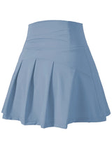Women's High Waisted Cooling Ice Silk Skort - Quick-Dry, Anti-Exposure, Side Pockets, UV Protection for Yoga Running Fitness