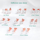 Smyoue 0.2-3CT Rose Gold Color Moissanite Stud Earrings for Women Sparkling Classic Wedding Lab Diamond Earring Pure 925 Silver