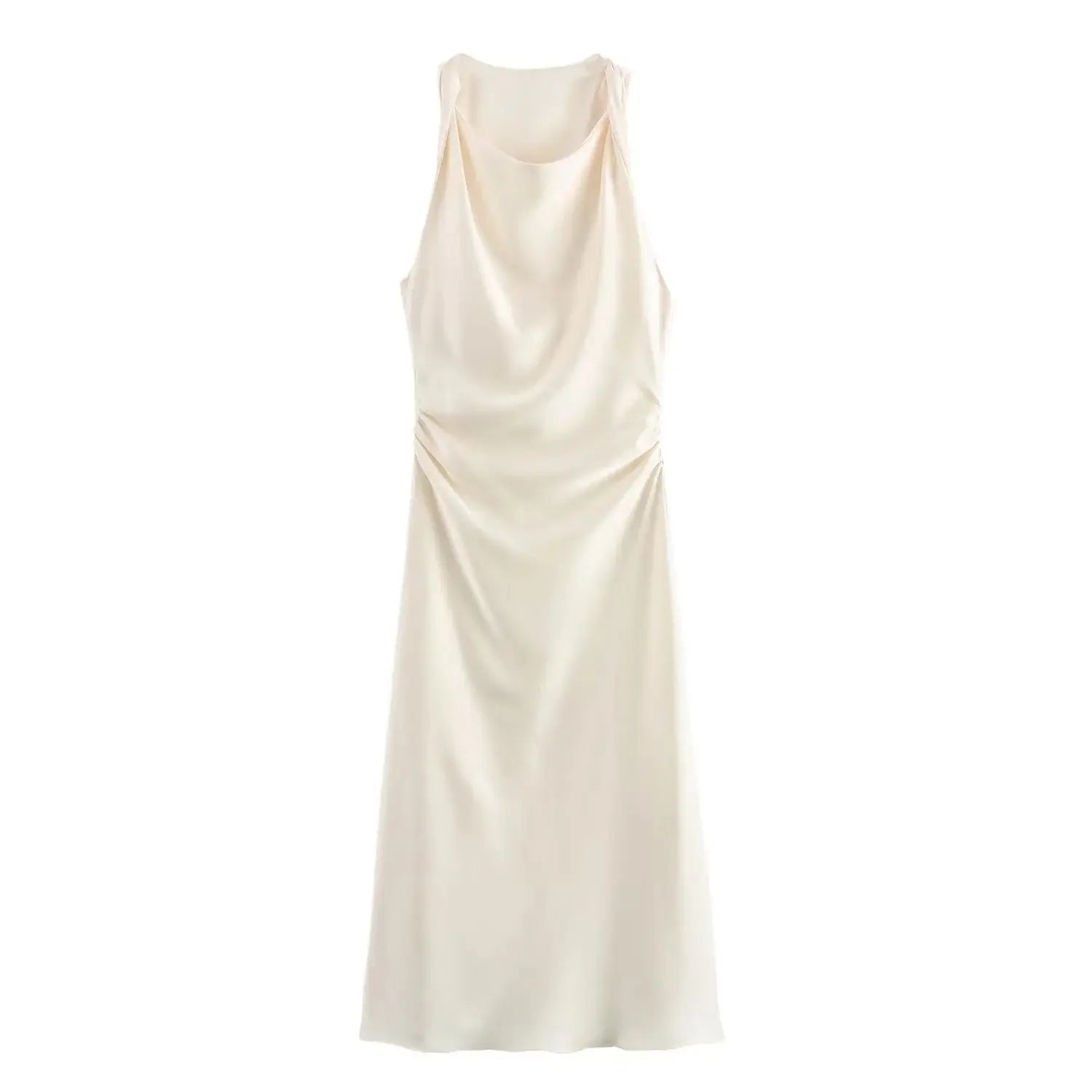 Satin Long Dresses for Women 2026 Summer Slip Midi Dress Woman Sexy Evening Party Dress Sleeveless Female Elegant Dresses