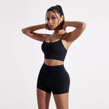 Solid Color Y Shape Line Women Fitness Sport Bra Top Soft Tight Comprehensive Training Jogging Gym Yoga Underwear With Chest Pad