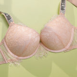 New Victoria's Secret Women's Sexy Bra and Panty Set Comfortable Push Up Shapewear Adjustable Padded Gathered Lace Lingerie Set