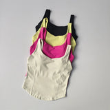 High Strength Back Fitness Tank Top Women's Running Shockproof Sports Bra High Elastic Gathering Nude Yoga Bra for External Wear