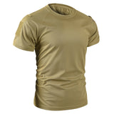 Men Summer Quick Dry Breathable Elastic Military Tactical Shirts Pullerover Hiking Camping Tops Climbing Tees Sports Gym T-shirt