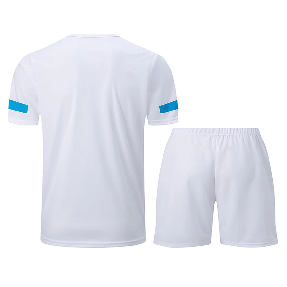 2 Pcs Men's Mesh Breathable Quick-drying Sports Suit Loose Plus Size Running Fitness Mountaineering Casual Short-sleeved Shorts