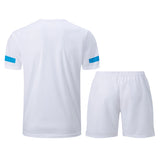 2 Pcs Men's Mesh Breathable Quick-drying Sports Suit Loose Plus Size Running Fitness Mountaineering Casual Short-sleeved Shorts
