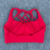 New Fitness Sports Bra for Women Push Up Cross Back Shockproof Running Gym Training Workout Yoga Underwear Crop Tops