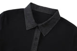 AS AW25 new design ribbing cardigan with denim collar + sleeveless maxi dress matching set for woman clothes