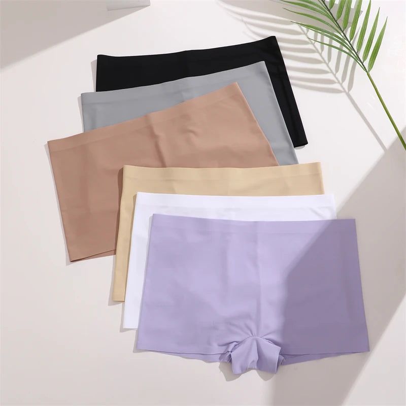1Pc Women's Seamless Panties Sports Boxers Underwear Female Solid Color Comfortable Briefs Cozy Lingerie Intimate Underpant S-XL