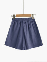 ITOOLIN Casual Linen Shorts Women Gym Workout Shorts Short Pants High Waisted Black Ladies Short Femme Women Shorts Sport Femme