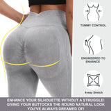 2 Pack Women's High Waisted Sexy Butt Lifting Seamless Solid Color Yoga Leggings Elastic And Breathable Fitness Sports Pants