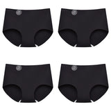 Falllsweet 4Pcs/Set Seamless Silk Briefs For Women Mulberry Silk Panties Comfortable Underpants Soft Lightweight Underwear M-2XL
