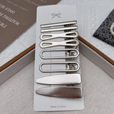Sliver Metal Hair Clips Women Girls Y2K Duckbill Hairpin Personality Bangs Side Headwear Barrettes Hairclip Styling Accessories