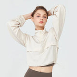 1PC Women's Long-Sleeve Fitted Athletic Jacket for Spring & Fall - Ideal for Running, Gym Workouts & Yoga