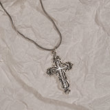 Y2K Sweet Cool Girl Personalized Creative Cross Love Pendant Necklace, Suitable for Daily Wearing