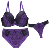Nouvell Seamless Push Up Bra Sets For Women 3 Piece Underwear Transparent BCDEF Cup Beige Black Blue Purple Red White Lingerie