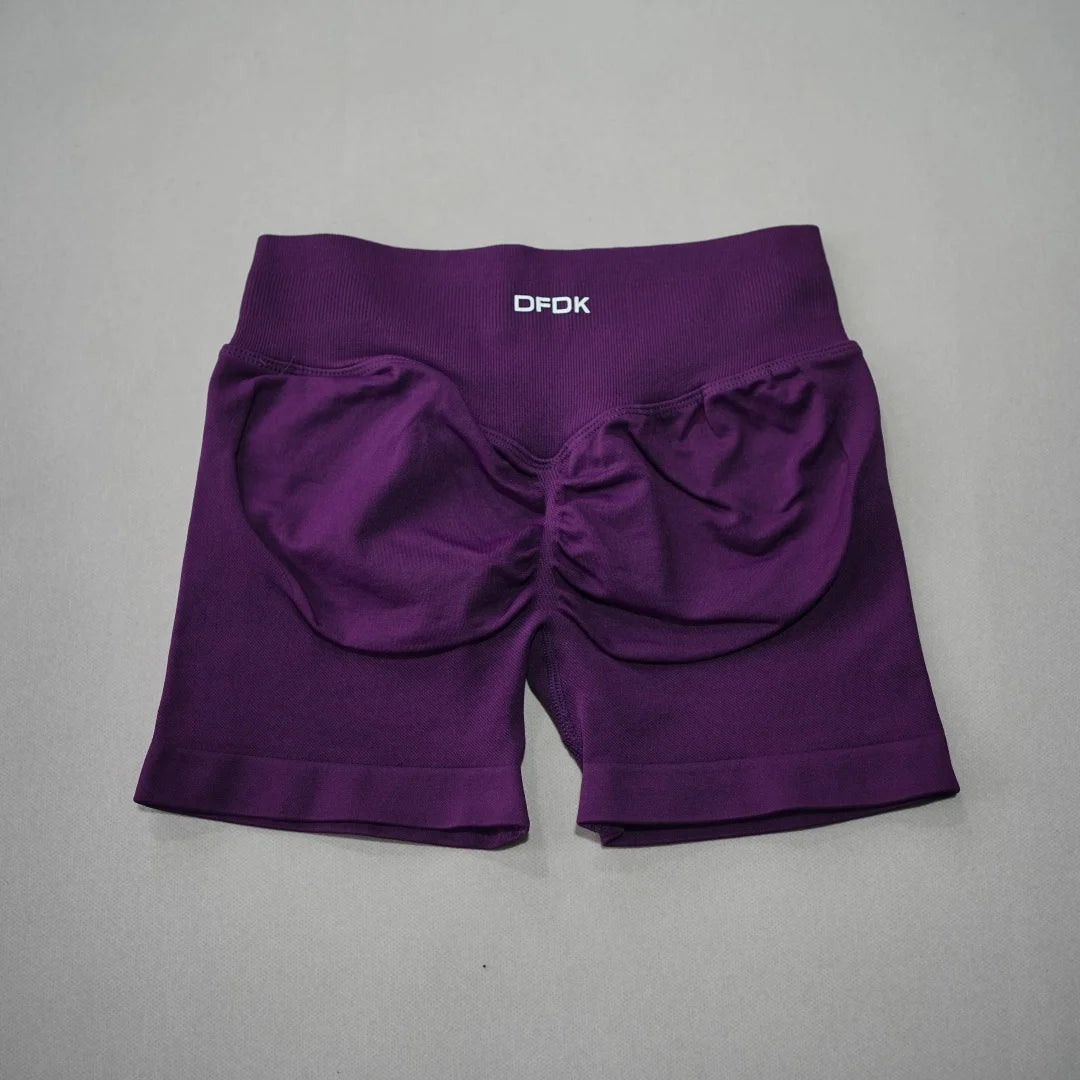 DFDK Women High Waist Yoga Shorts Scrunch Butt Lift Workout Shorts Squat Proof Fitness Gym Running Sports Push Up Athletic Leggi
