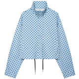 HXAO Polka Dot Bomber Jacket Women's Jackets Demi-Season Oversized Long Sleeve Top Outerwear Aviator Plus Size Zip Up Crop Coats