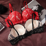 Sexy Ultra-thin Lace Bras Women's Push Up Summer Breathable Bra Hollow Out Gathered Underwear French Elegant Bow Underwire