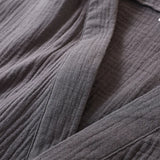 Kimono Robes for Men's and Women's Sleepwear Cotton Yarn Bathrobe Tied Cardigan Thin Home Clothes Couple's Robes
