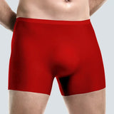 Men's underwear, men's 3D punched ice silk four-cornered pants, seamless thin, flat-cornered pants, extended sport, summer