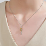 2025 Two-Tones Hug Necklace Detachable Mother And Child Pendant DIY Love Jewelry for Family Special Occasions