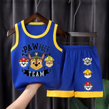 PAW Patrol Boys Basketball Clothes Sets Summer Kids Casual Vest and Shorts Two Piece Suit Breathable Comfy Mesh Child Outfits