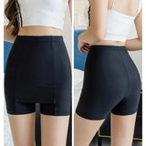 Double Layer Safety Panties For Girls Women Boxer High Waist Protective Shorts Under the Skirts Summer Dress Underwear