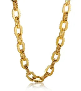 Stainless Steel Vintage Textured Delicate Necklace