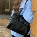 Korean Style Large Capacity Single Shoulder Women's Bag Versatile Vintage Underarm Bag Autumn 2025 New Arrival Tote Bag
