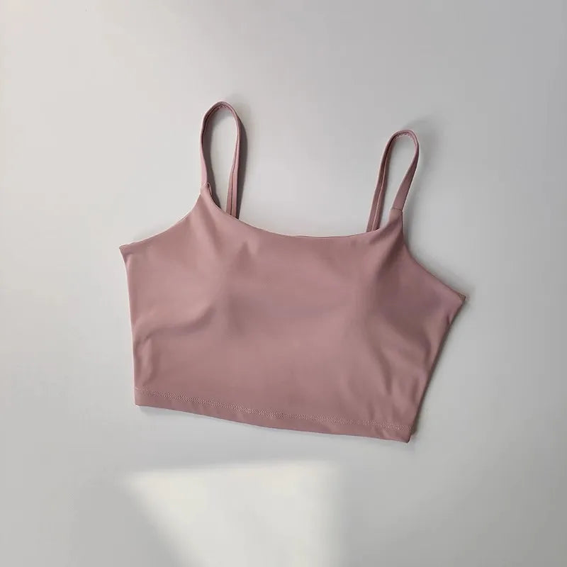 High-end Sports Bra Gym Camisole Fixed Pad Push-up Sports Underwear Women's Strapless Beauty Back Training Fitness Bra Yoga Bra