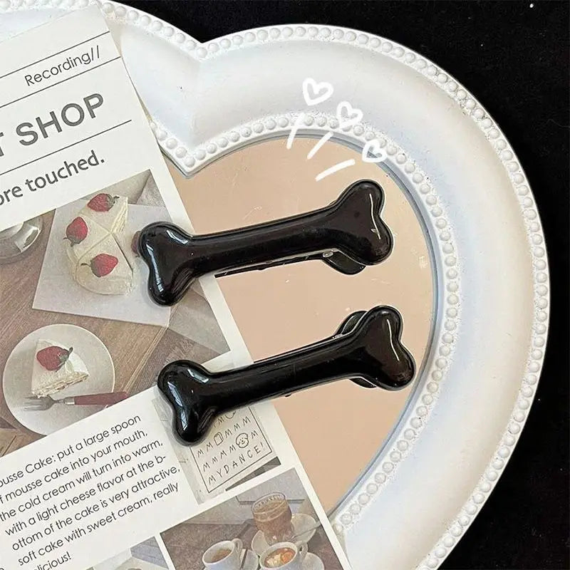 2/4pcs Funny bone hair accessories, hair clip edges, cute hair clip headpieces, creative and simple headpiece clips