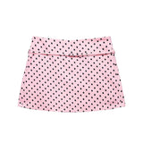 Women's Solid Color Skort with Belt Side Zipper Casual Shorts Skirts Fashionable And Stylish Women's Clothing