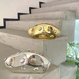 Acrylic Shell Shape Clutch Bag Gold Silver Blue Women Evening Party Cute Metal Shiny Purse Handbag 2025 Wholesale Clutch Bags