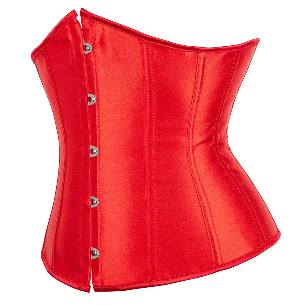 Underbust Corset Waist Slimming Corset Bustiers Body Shaper for Women Steampunk Lace-up Corset Belt Waist Trainer