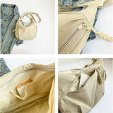 Trendy Women's Soft Cloth Shoulder Bag Solid Color Student Casual Style Big Handbags Crossbody Bags for Women Shoulder Hobos Bag