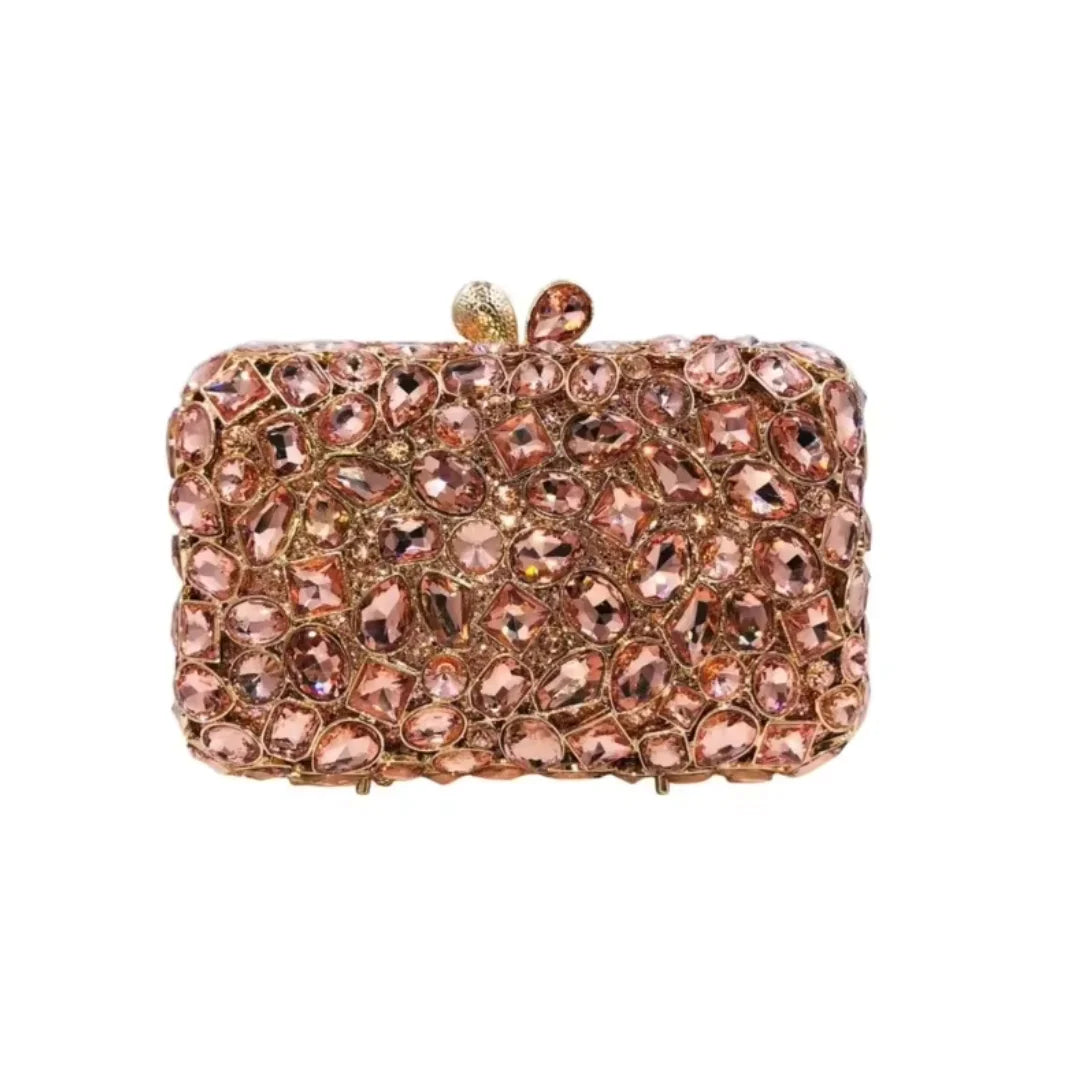New Rhinestone Clutch Purse Women Elegant Wedding Party Bride Bag Prom Evening Handbag Sparkly Crystal Diamond Birthday Gift