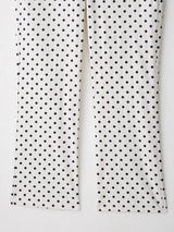 HH Woman Autumn Long Sleeves Turtleneck Zipper With Pockets Drawstring Casual Coats Women Fashion Polka Dot Printed Jacket