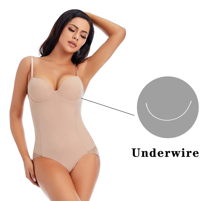 Bodysuit Women Shapewear Body Shaper With Cup Compression Bodies Belly Sheath Waist Trainer Reductive Slimming Underwear