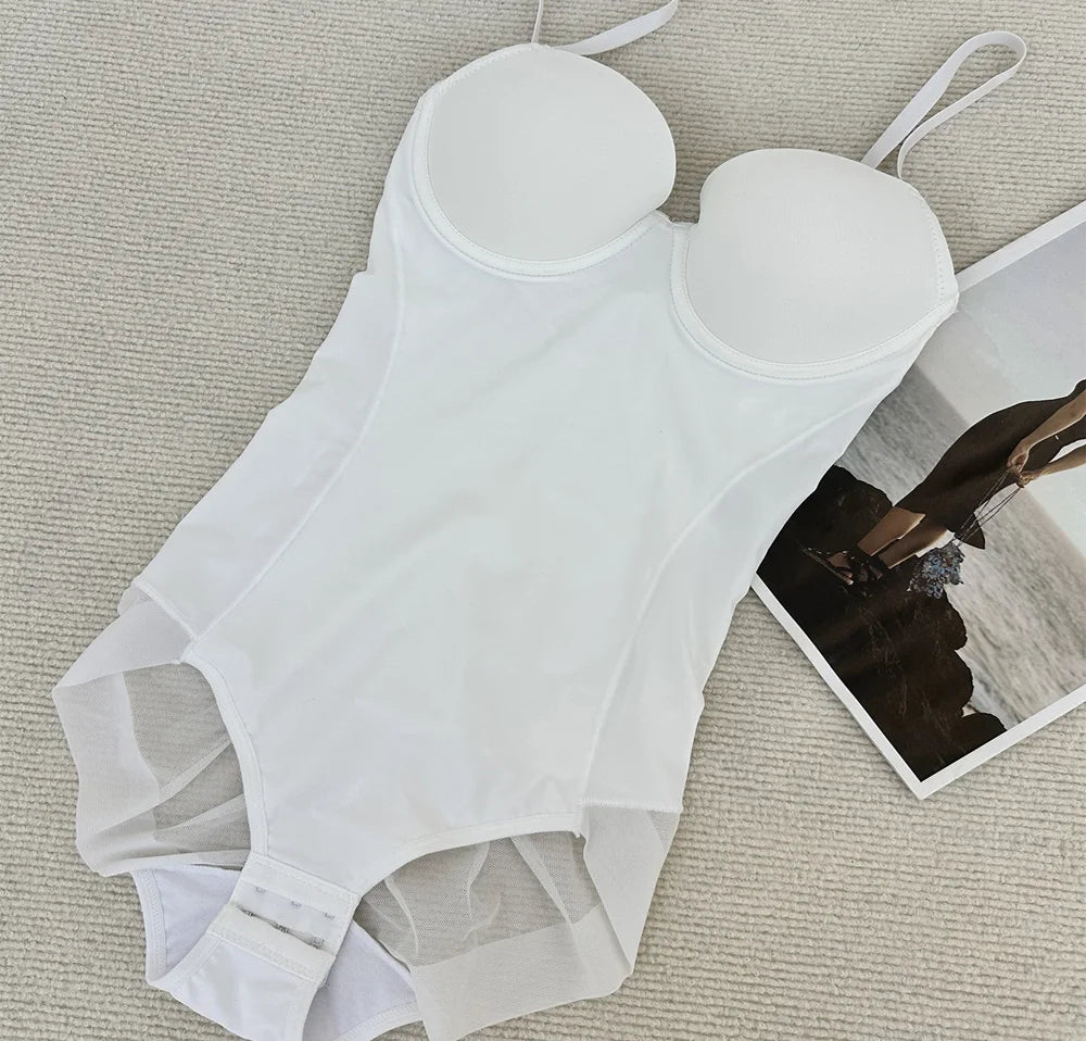 Naisstoo Women Shapewear Bodysuit for Tummy Control Seamless Body Shaper Thong Jumpsuit Bras