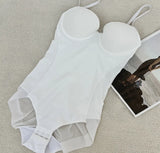 Naisstoo Women Shapewear Bodysuit for Tummy Control Seamless Body Shaper Thong Jumpsuit Bras