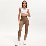 2 Pack Women's High Waisted Sexy Butt Lifting Seamless Solid Color Yoga Leggings Elastic And Breathable Fitness Sports Pants