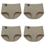 Falllsweet 4Pcs/Set Seamless Silk Briefs For Women Mulberry Silk Panties Comfortable Underpants Soft Lightweight Underwear M-2XL