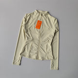 Women Sports Jacket Zip Fitness Yoga Shirt Workout Running Coats Warm Gym Long Sleeve Top Cardigan Slim Tight Jacket Activewear
