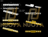 HHIOK Clustered Diamond Tennis Chain Miami Tennis Link Bracelet for Women 7MM Iced Out CZ Cuban Necklace Hip Hop Jewelry Gifts