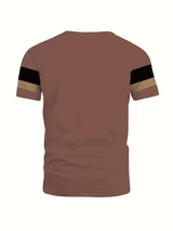 The new men's set for summer 2025 featuring 3D striped prints is a casual and fashionable outdoor sportswear