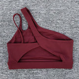 Women Shockproof Sport Bra Women's Beautiful Back Gym Sports Underwear Women Oblique Shoulder Straps Running Fitness Yoga Bra ﻿