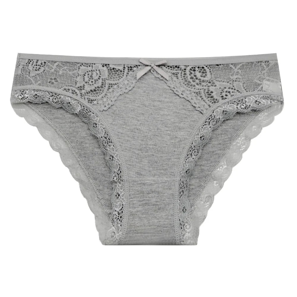 5 PCS/SET New Arrival Low Rise Ladies Sexy Lace Panty Underpants Panties For Women Lingerie Cotton Briefs